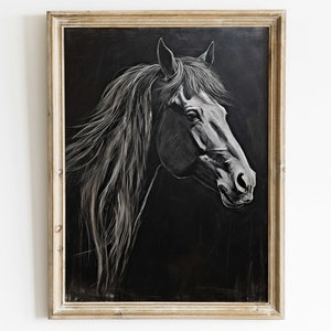 Horse Print, Horse Lover Gift, Horse Farmhouse Home Decor, Country Style Art, Equestrian Printable Art, Printable Rustic Farmhouse Wall Art