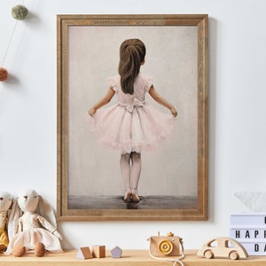 Ballerina Nursery Decor, Vintage Girls Room Print, Ballet Nursery Art, Ballerina Print, Ballet Dancer Painting, PRINTABLE Girls Wall Art
