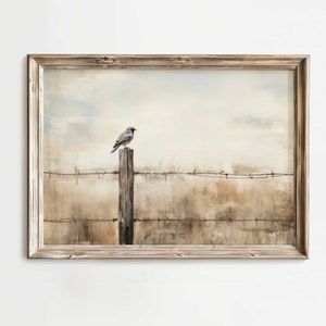 Bird Wall Art, Bird Painting, Small Bird Print, Countryside Wall Decor, Animal & Nature Wall Art, Rustic Painting, PRINTABLE Wall Decor