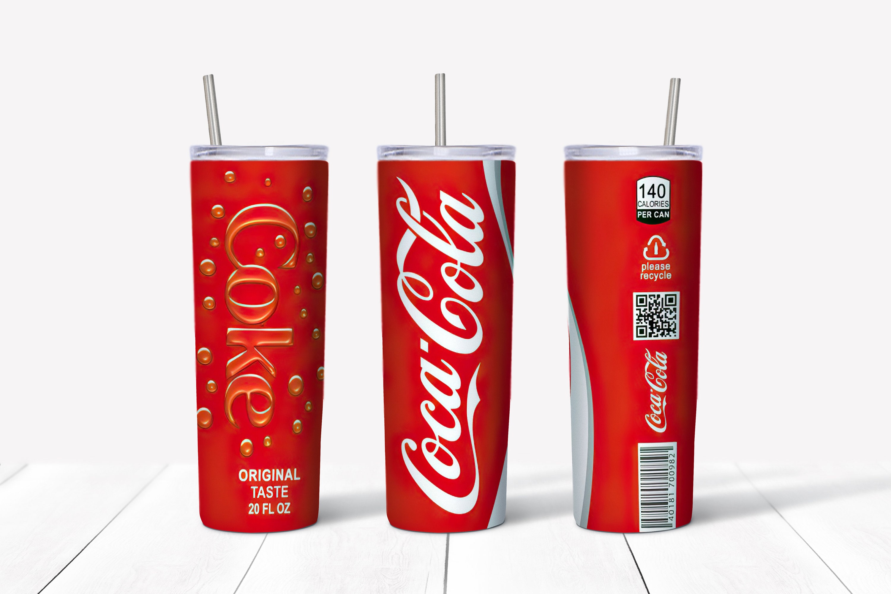 Coca Cola Skinny Stainless Steel Tumbler 20oz or 30oz With Lid and Reusable  Straw, Flip Top Add On! - Etsy