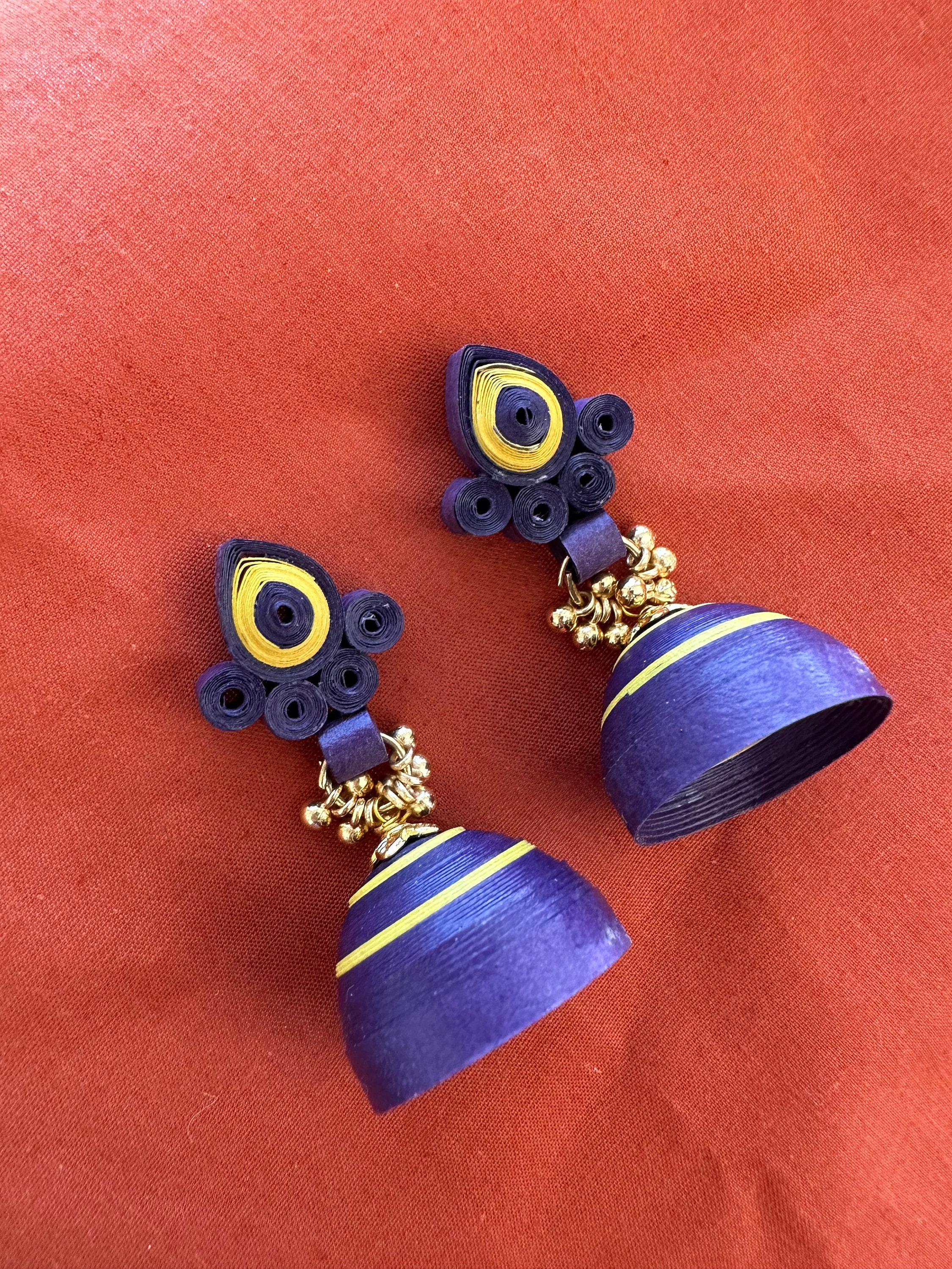 Stud Earrings Designs Earrings From Quilling Quilled Jhumkas With