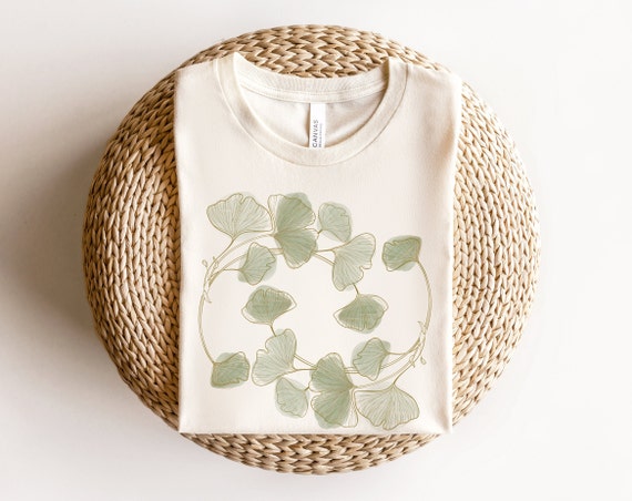 Ginkgo Leaf Shirt Neutral Ginkgo Tree Tshirt for Nature Lovers
