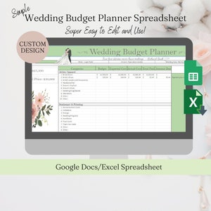 Wedding Budget Planner | Wedding Excel Sheet | Google Docs Budget Planner | Digital Wedding Spreadsheet | Wedding Budget Tracker