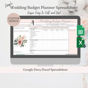 Wedding Budget Planner | Wedding Excel Sheet | Google Docs Budget Planner | Digital Wedding Spreadsheet | Wedding Budget Tracker