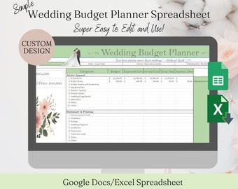 Wedding Budget Planner | Wedding Excel Sheet | Google Docs Budget Planner | Digital Wedding Spreadsheet | Wedding Budget Tracker