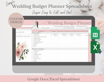 Wedding Budget Planner | Wedding Excel Sheet | Google Docs Budget Planner | Digital Wedding Spreadsheet | Wedding Budget Tracker