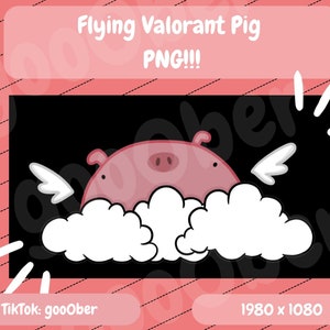 ¡Valorant Flying Pig PNG para Vtubers y PNG Tubers para OBS y Stream Labs para Twitch y YouTube!