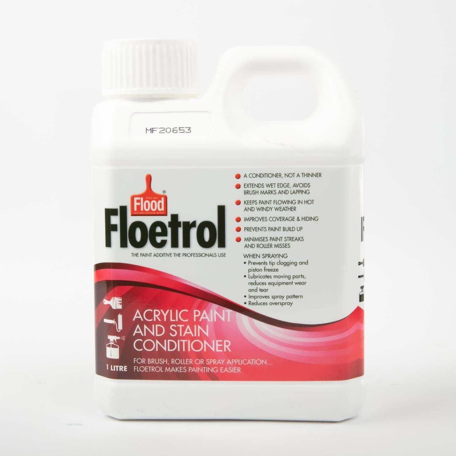 Floetrol Pouring Medium for Acrylic Paint | 1 Quart Bottles (2-Pack) |  Flood Flotrol Additive | 20 Pixiss Wood Mixing Sticks Pouring Bundle