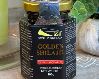 Authentic Mongolian Shilajit Resin, 100 Grams, 3.5 OZ