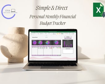 Microsoft Excel Personal Monthly Financial Budget Tracker - Reutilizable