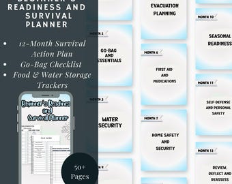 Emergency Preparedness Planner: Beginner's Survival Guide (PDF Printable)