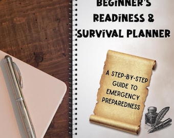 Emergency Preparedness Planner: Beginner's Survival Guide (PDF Printable)