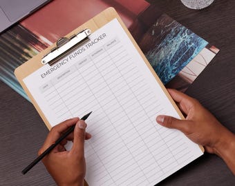 Emergency Fund Tracker | Printable Savings Goal & Budget Planner PDF
