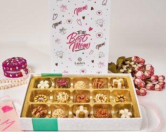 Mother's Day Sweets Gift Box | Luxury Packaging | Vegan - Gluten Free | 15 Pieces