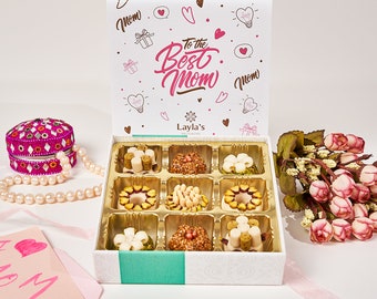 Mother's Day Sweets Gift Box | Luxury Packaging | Vegan - Gluten Free | 9 Pieces