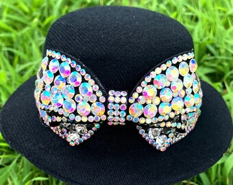 Zwei Looks in einem, funkelnde Multi-Strass, Kopfbedeckung für Haustiere oder Mädchen - Einheitsgröße Durchmesser 13 cm