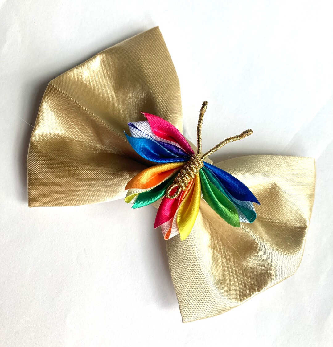 Pear Bear Shiny butterfly bow