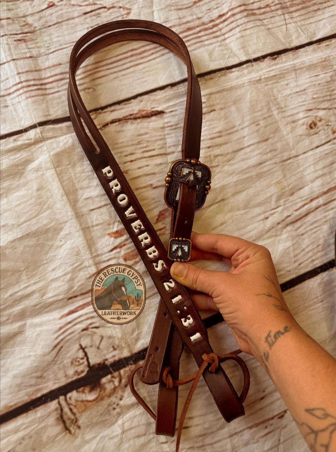 Harnais Western Vintage En Cuir Tressé Huilé - Rênes De 80 Pieds, Pour Cheval Taille Standard