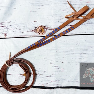 Custom horse reins || split reins, single reins, barrel reins, leather reins, western horse tack, pony tack.