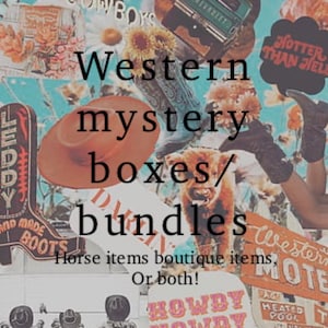 Western mystery boxes boutique and horse items