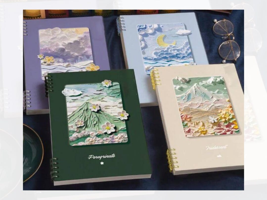 A4 Floral Notebook – 60 Detachable Pages for Study, Notes & Gifts for ...