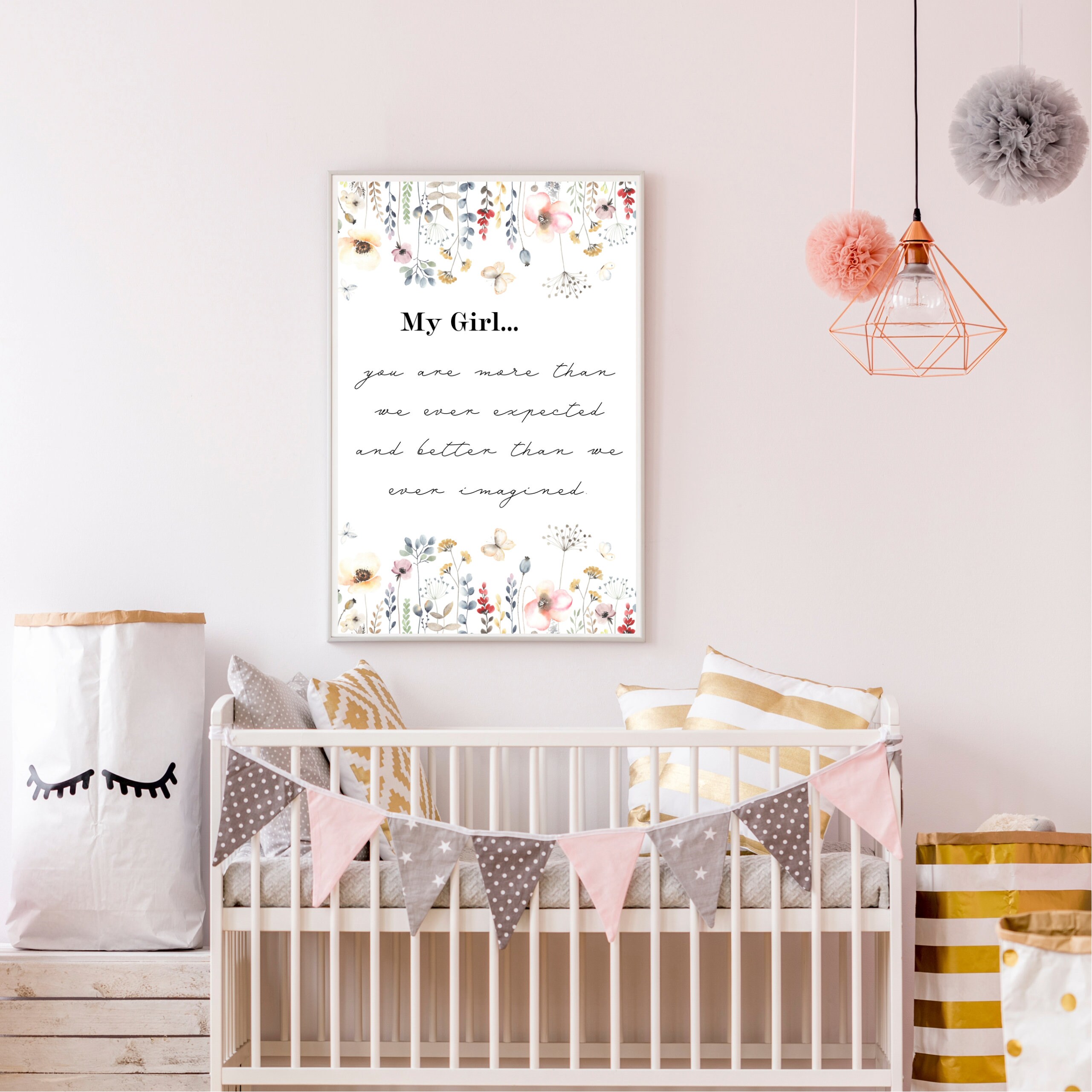 My Girl Nursery Quote. Nursery Quote Print. Girls Room Wall Art ...