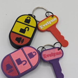 Clicky Key Fob / Remote & Key for Little Tikes Key, Little Tikes Cozy Coupe Key Accessory