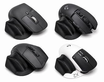 Reposadedos ergonómico para Logitech G502 X/Hero/Lightspeed, MX Master 2/3/4, Pro X2 Superstrike, patines de PTFE
