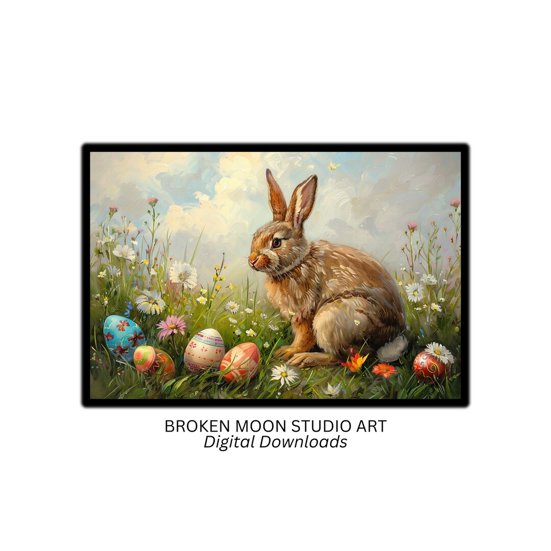 BUNNY 4, Easter Digital Art Print, Realistic Rabbit Illustration ...