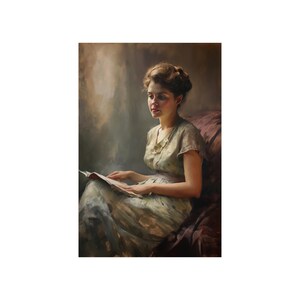 The BEAUTY OF SOLITUDE, woman lost in a book, a quiet moment of vintage charm, contemplation, relaxation