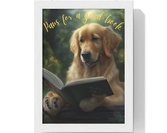 Dog Lovers Dog Dad Gift dog mom gift Digital Print Dog with bows dog mom art pet line printable puppy Digital Cute Dog Reading Furry Pets