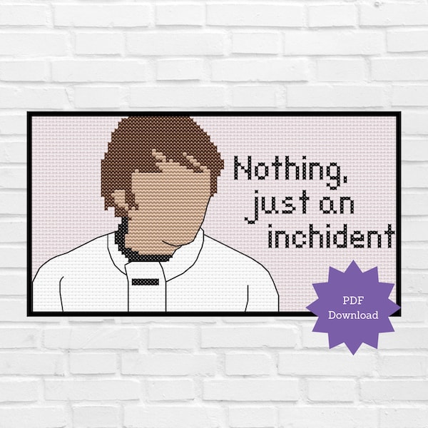 Formula 1 Cross Stitch Pattern, Just an Inchident, Charles LeClerc F1, Instant PDF Printable Download
