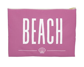 Bolsa para accesorios de playa en color rosa claro