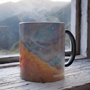 Orion Bar Nebula Becher: Farbwechsel Himmlischer Weltraum Becher, Astronomie Wärme offenbaren Becher, Galaxie Sternenhimmel Trinkgeschirr, Geschenk für Wissenschaftsliebhaber