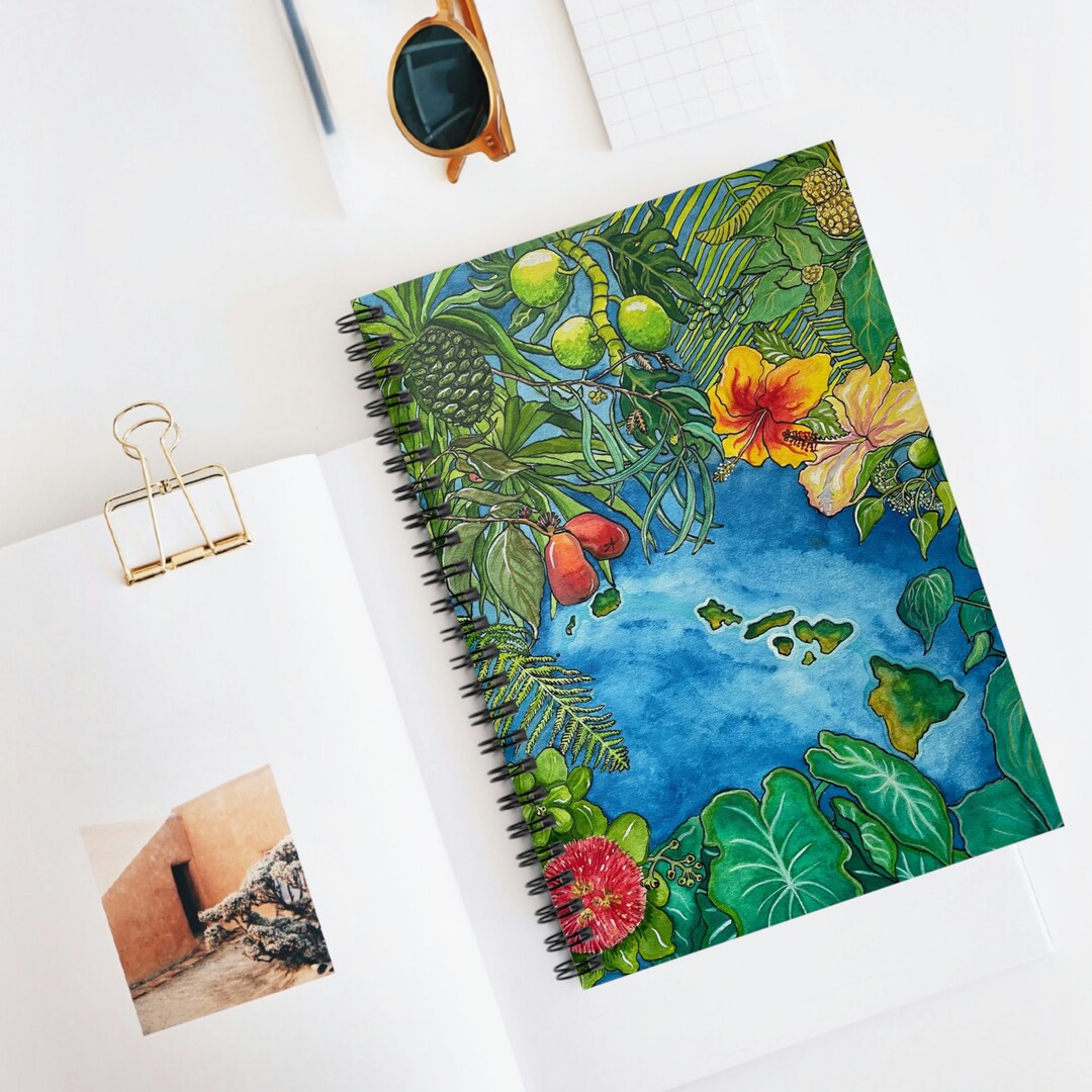 Hawaiian Islands Watercolor Journal: Tropical Paradise Notebook, Travel ...