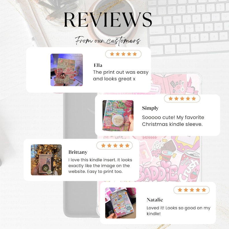 Lizzie McGuire Book Club Kindle Insert, Cute Girlie Printable Cover, Kindle Insert Paperwhite, Kindle Stickers, Retro Aesthetic Reading image 7