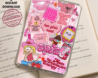 Hot Girls Read Kindle Insert,  Pink Y2K Baddie Aesthetic, Lizzie Inspired Digital Download, Clear Kindle Case Insert, Book Lover gift