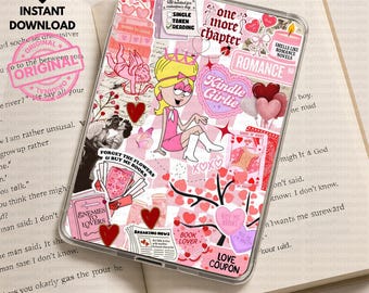 Valentine Kindle Insert, Love Romance Kindle Insert,  Pink Coquette Kindle Girlie Decor, Instant Download