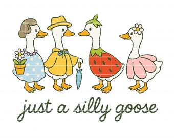 Silly Goose Family PNG – Funny Meme Clipart (Digital Download)