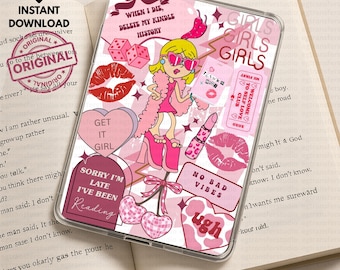 Lizzie McGuire Bookish Valentine Kindle Insert, Girlie Printable Cover, Pink Collage Printable