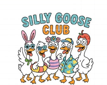 Silly Goose Club PNG – Funny Meme Clipart, Sublimation Design (Digital Download)