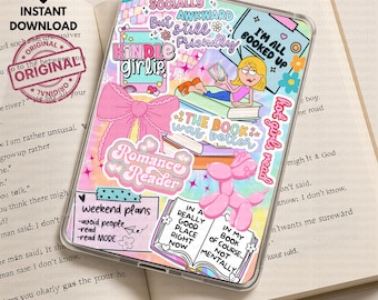 Lizzie McGuire Pastel Bookish Kindle Insert, Reading afdrukbare download