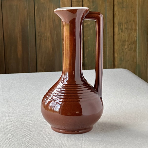 MCM Frankoma Coffee Brown vintage Pitcher or Vase.