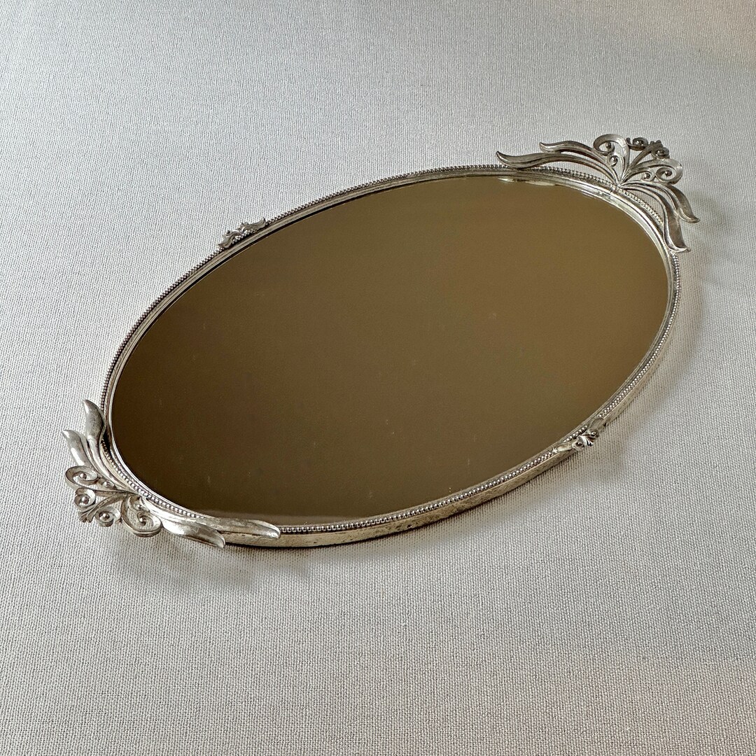 Vintage Oval Vanity Mirror With Metal Frame, or Wall Mirror - Etsy