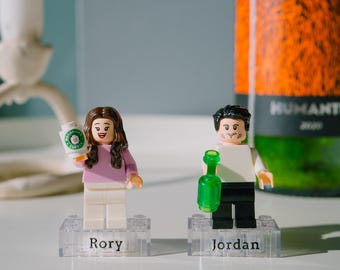 Custom Minifigures - Personalize Gift for Her, Gift for Him, Dad, Mom, Couple & Family, Valentine&#39;s Day, Anniversary, Graduation