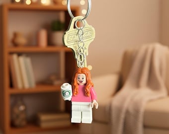 Custom Minifigure Keychain - Personalized Gift for Her, Gift for Him, Gift for Couple, Anniversary, Birthday, Desk Decor, Best Friend