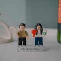 Custom Text Minifigure, Personalized Gift for Her, Gift for Him, Gift for Couple, Anniversary, Birthday, Desk Decor, Best Friend product logo