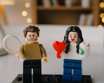Custom Mini Figures for Couples, Family, Friends or Pets - Personalized Gift for Birthday, Anniversary or Desk Decor
