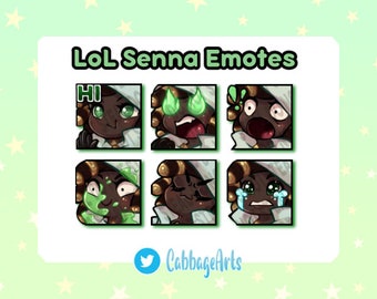 Senna Twitch Emotes / Emote Twitch / Twitch Emote / Graphics for Stream / Streamer Graphics / LoL / League of Legends