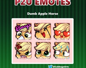 Apple Jack Emote Twitch / Twitch Emote / Graphics for Stream / Streamer Graphics / My Little Pony